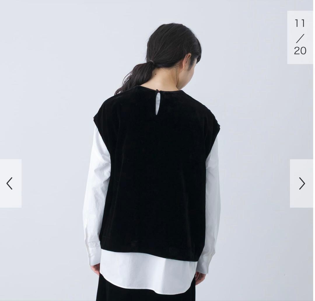 【美品】かぐれ　レーヨンシルクベルベットプルオーバー