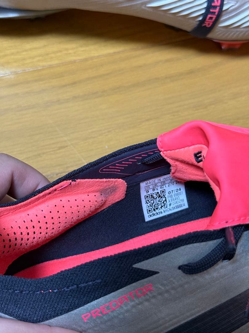 【美品】adidas プレデターエリート　FT FG 27.0cm 試履き