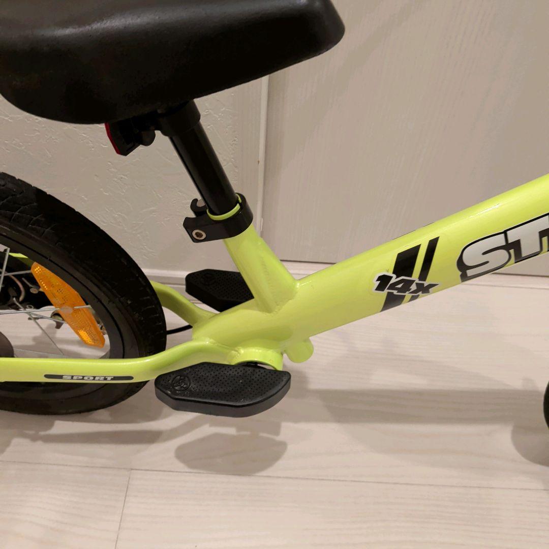 美品 ストライダー限定色 STRIDER 14X ライムイエロー 幼児自転車