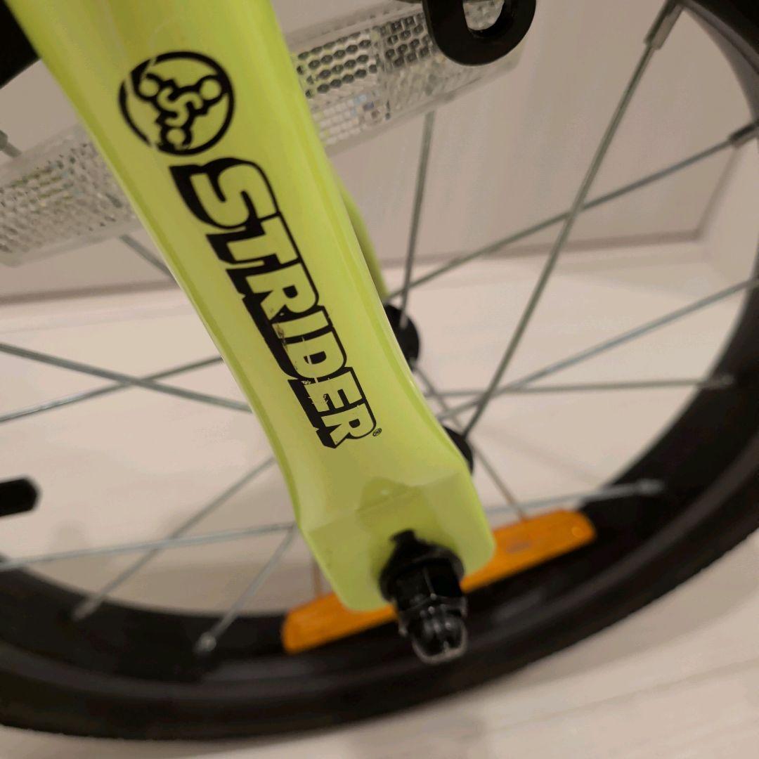 美品 ストライダー限定色 STRIDER 14X ライムイエロー 幼児自転車