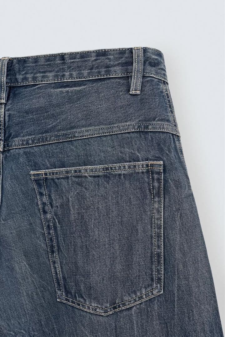 ZARA ザラ バギーフィットツイストシームデニムパンツ EU42 JP32