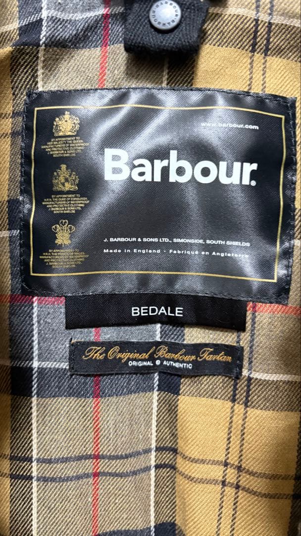 Barbour BEDALE WAX JACKET NAVYサイズ40 カバー付