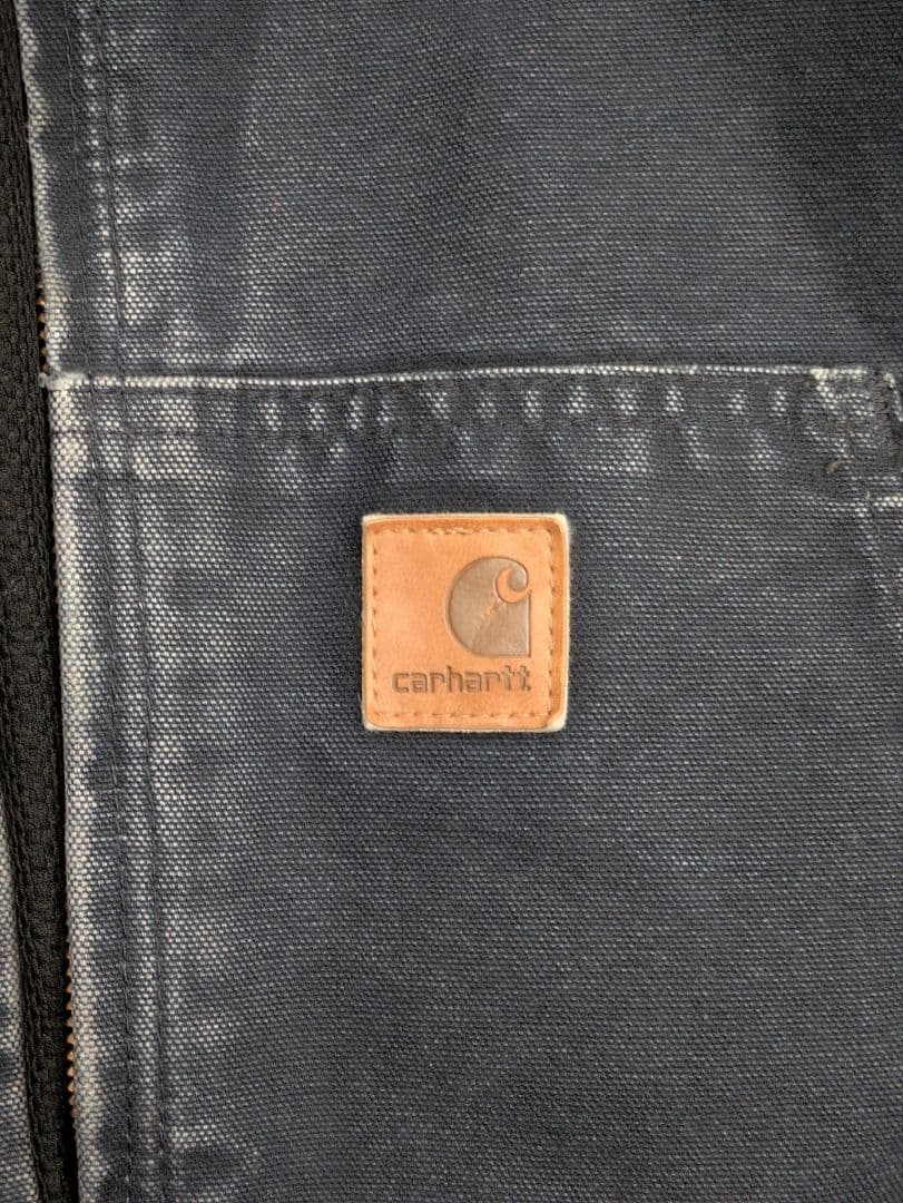 Carhartt アクティブジャケット3XLネイビー 企業刺繍フェードメキシコ製