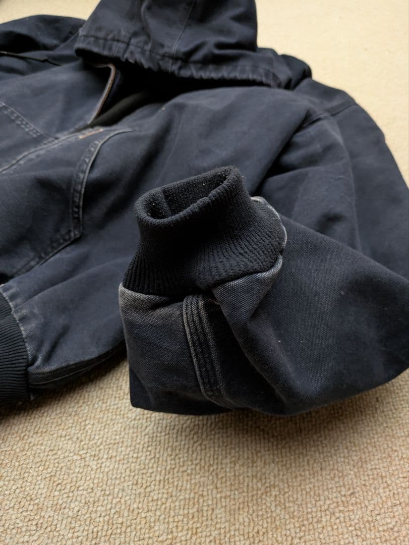 Carhartt アクティブジャケット3XLネイビー 企業刺繍フェードメキシコ製