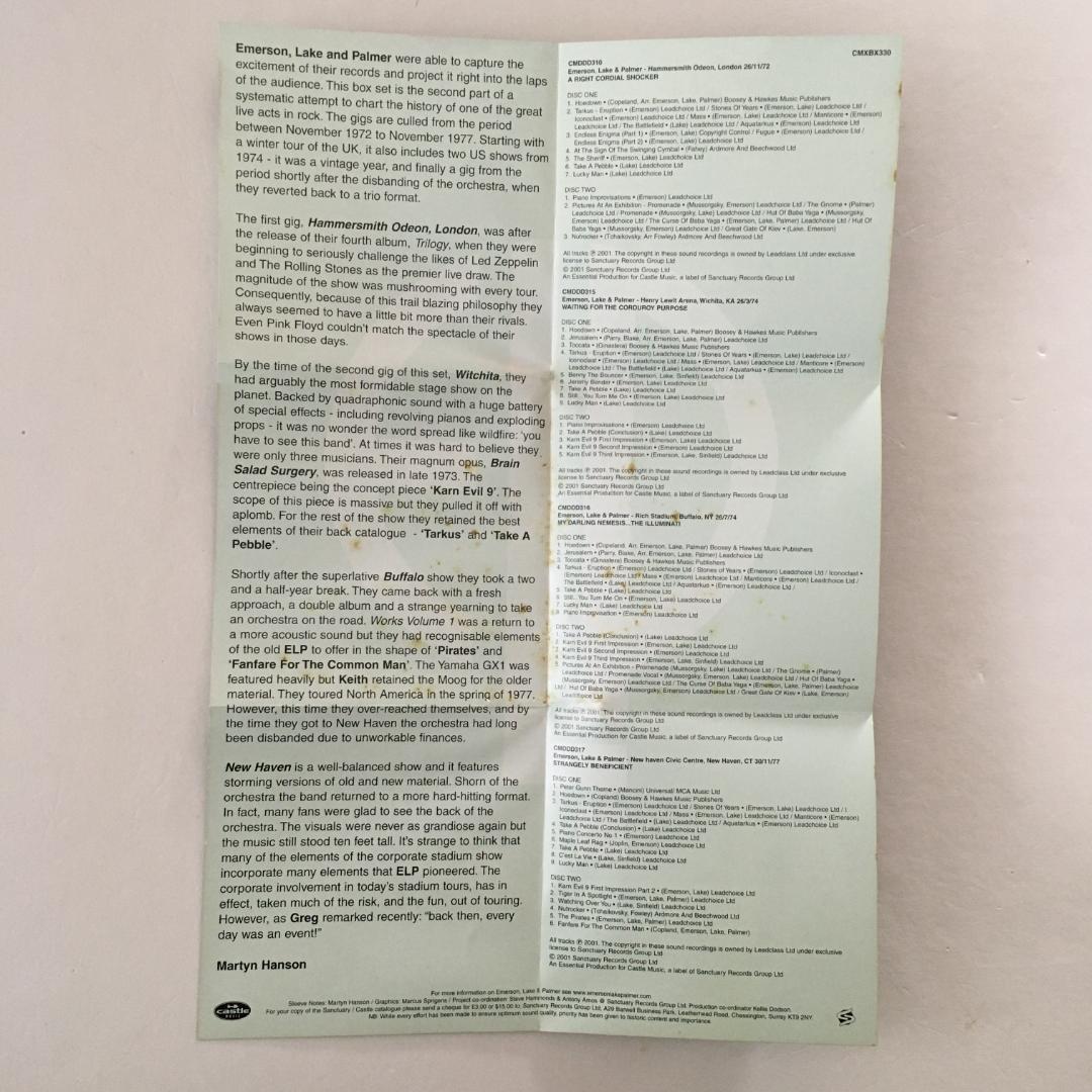 廃盤 限定BOX エマーソン・レイク・アンド・パーマー Vol.Two