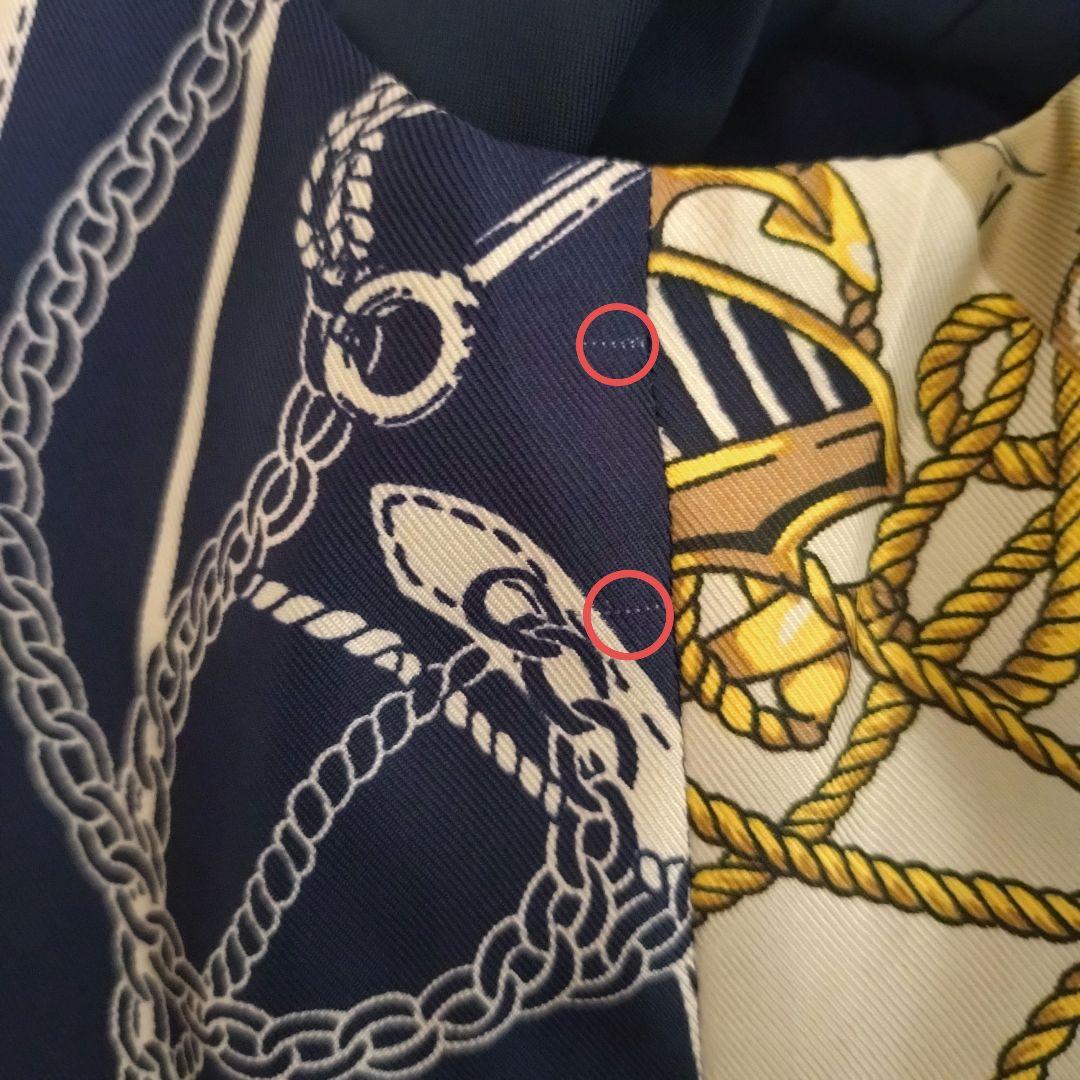 【良品】ロイスクレヨン スカーフコラージュ　ワンピース リボン　ボウタイ　柄物