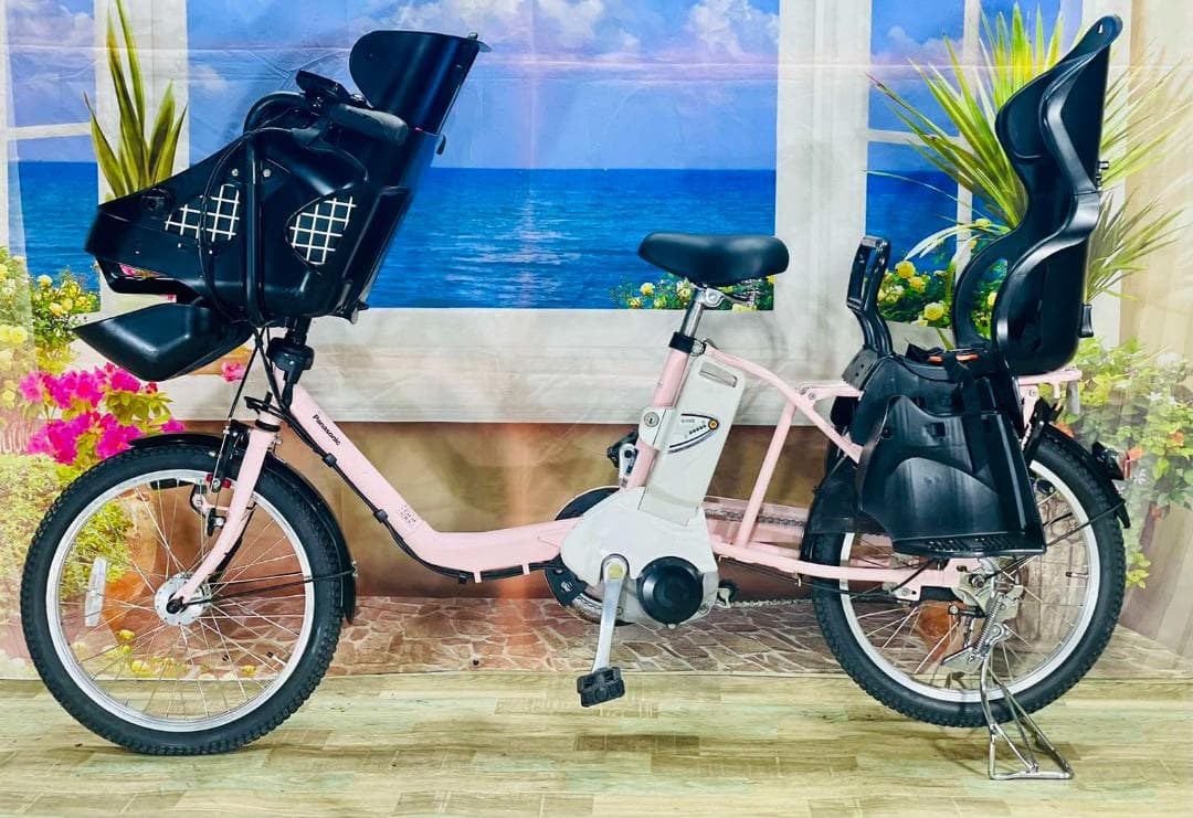 超超超破格モデル⭐️パナソニックNo1モデル！大容量子供乗せ電動自転車Y0301