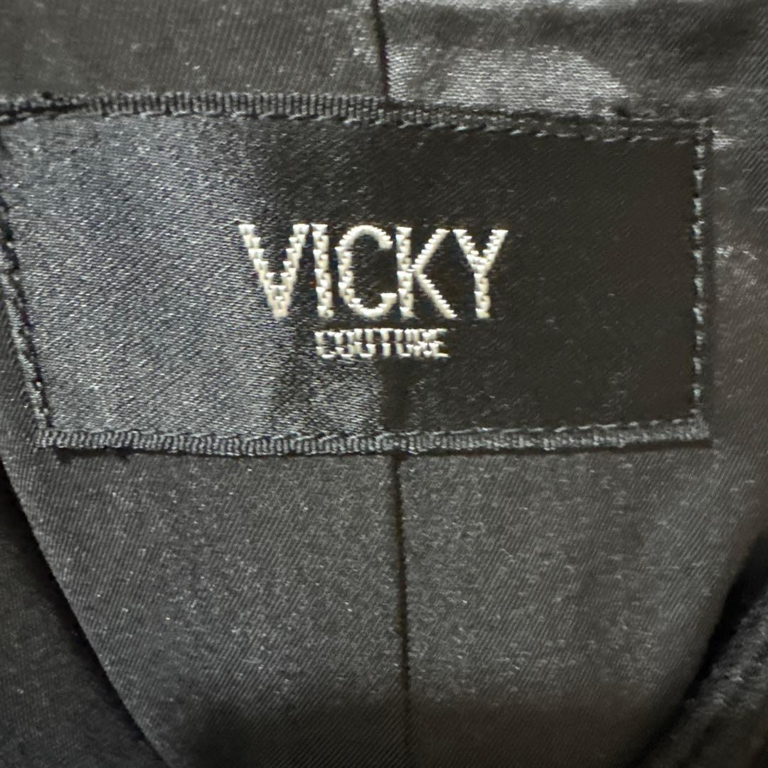 VICKY ブラック ダブルボタン ジャケット