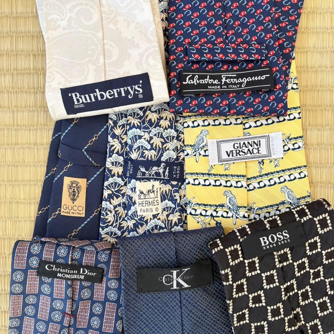 ハイブランドネクタイ 50本セット 全てシルク エルメス グッチ まとめ売り