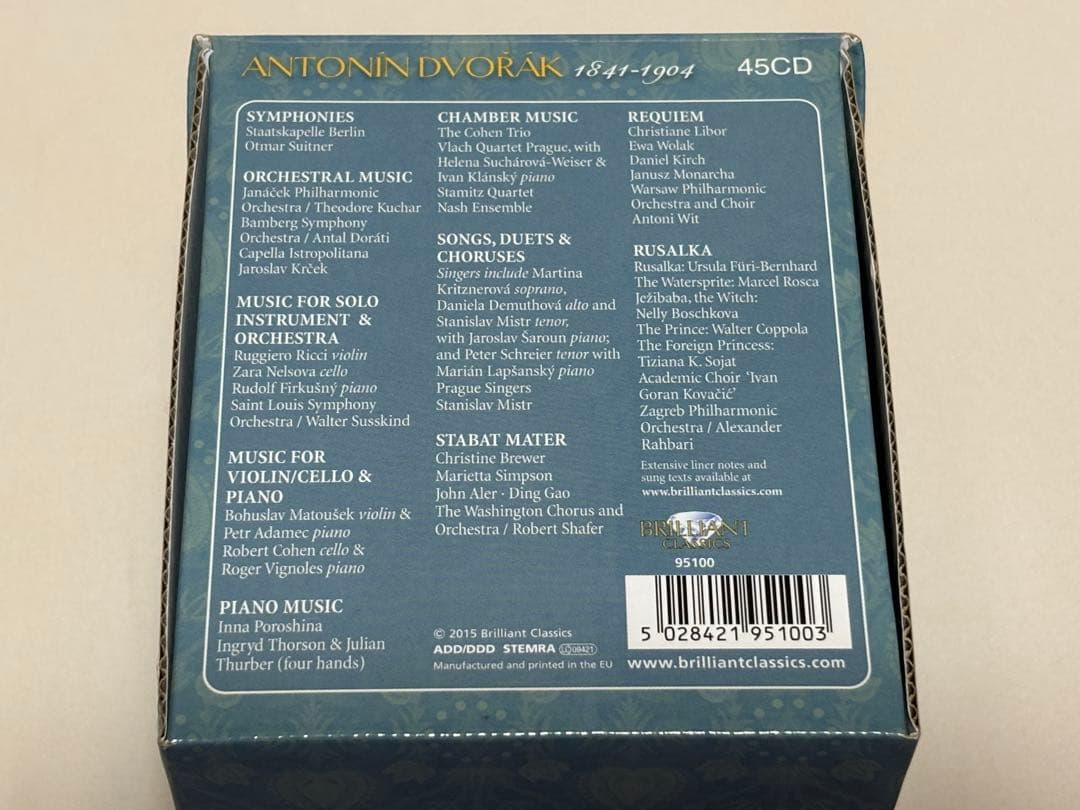 45CD◇ドヴォルザーク・エディション　DVOŘÁK Edition