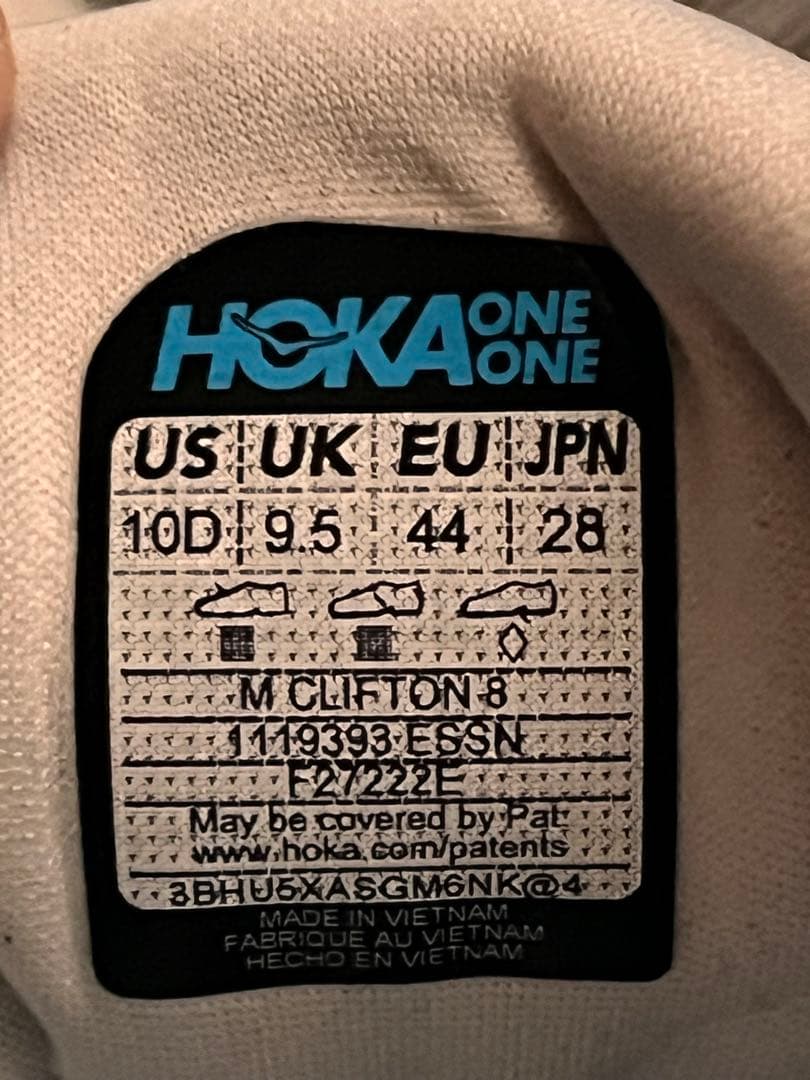 ホカオネオネ　クリフトン8 サイズ10