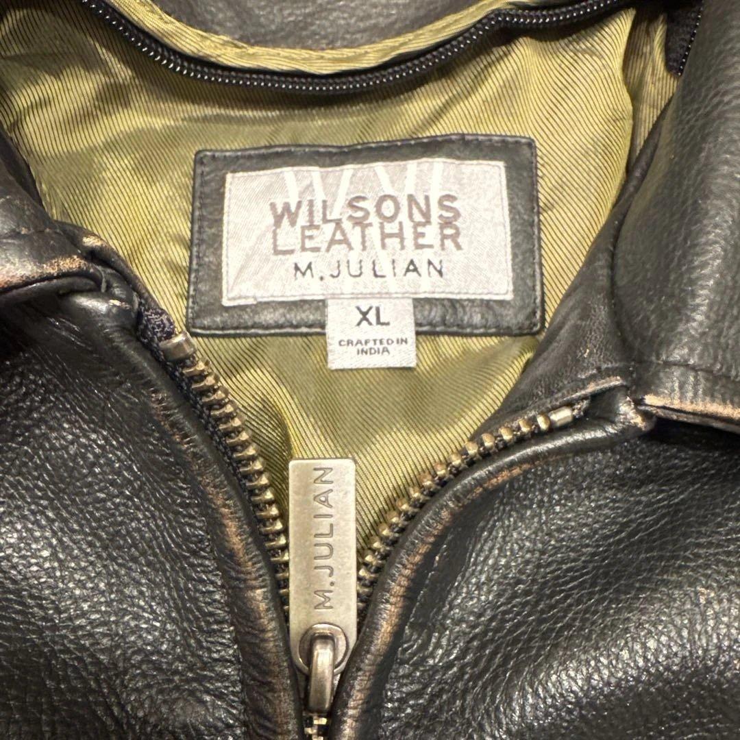 WILSONS LEATHER 肉厚ブラックレザージャケット XL