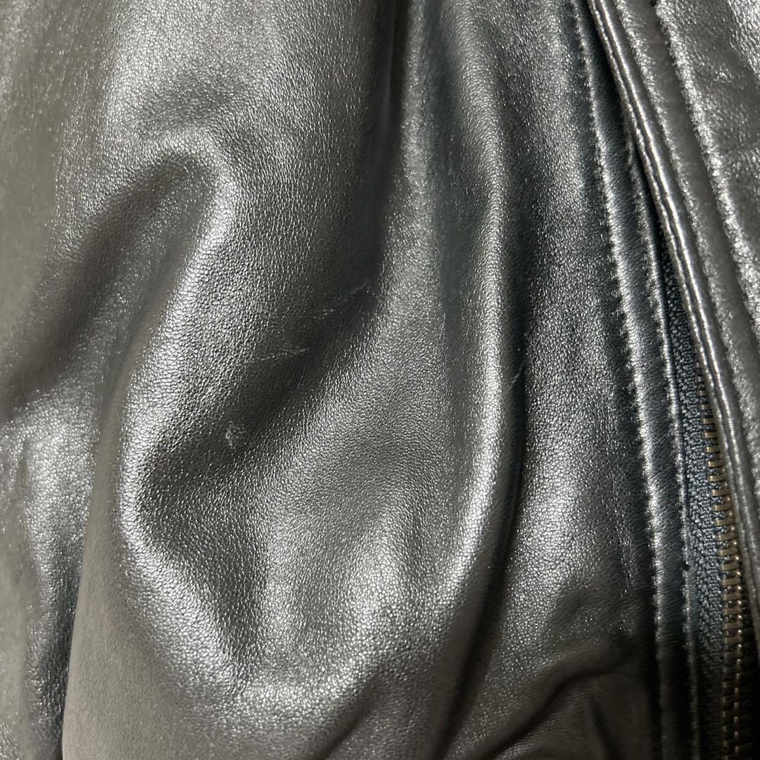 レザージャケット　希少　Lサイズ　ラム　かっこいい
