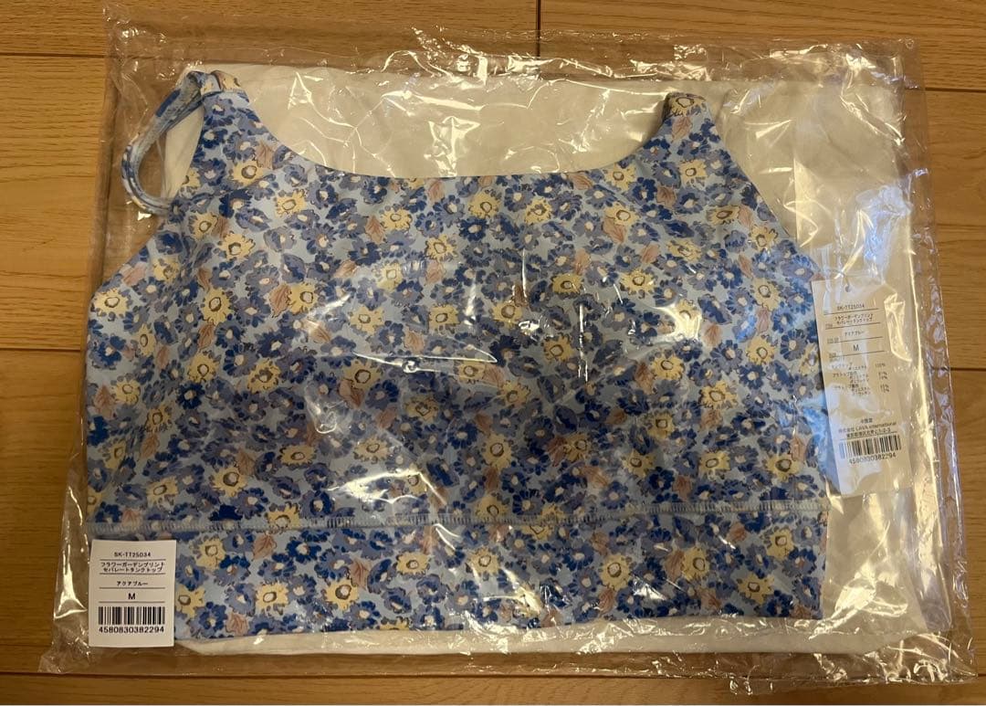 【SUKALA】フラワーガーデンプリントセパレートタンクトップM アクアブルー