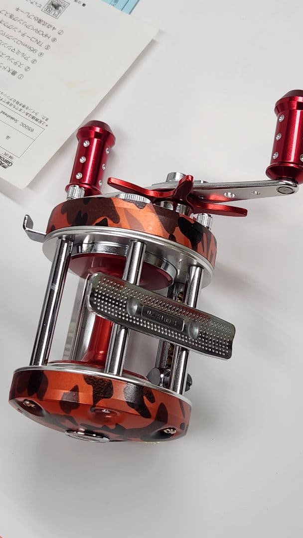 Abu Garcia 6500c ベイトリール オレンジカモ korea 雷魚