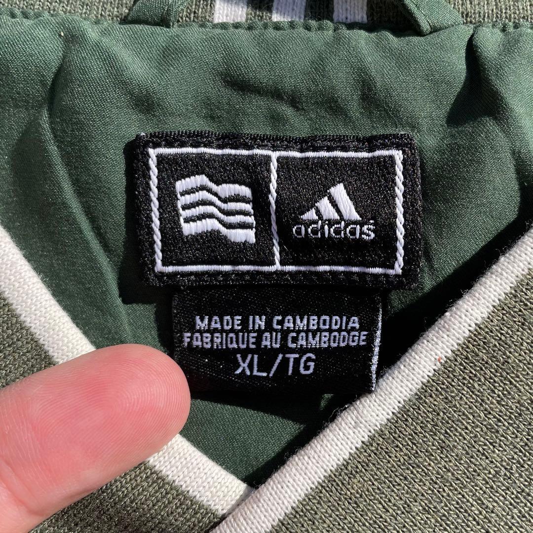 レアカラー 00s adidas GOLF 袖胸刺繍 XL 古着 プルジャケット