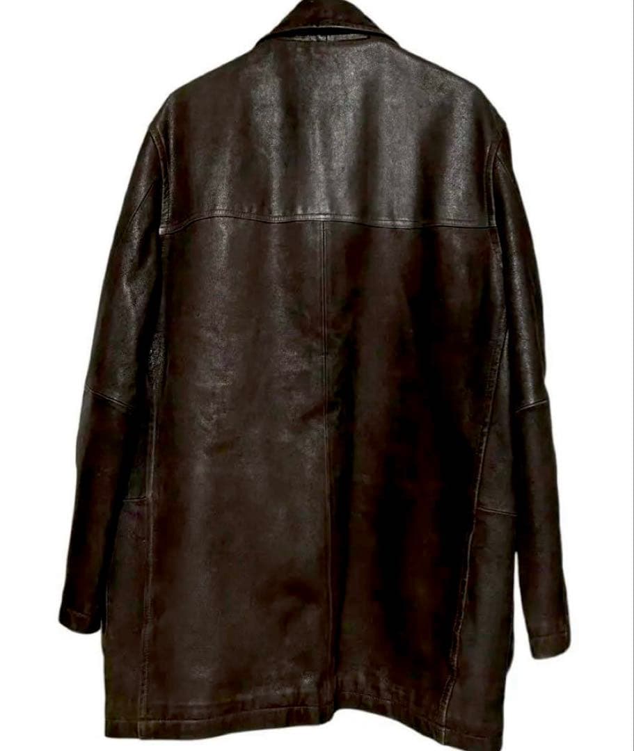 90s VINTAGE バナナリパブリック　本革　レザー　カーハーフコート