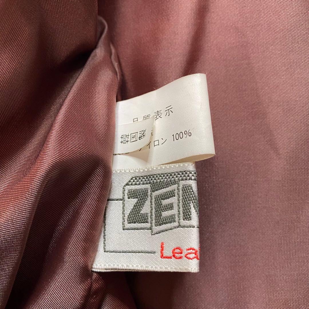 VINTAGE 古着　羊革　レザージャケット　金ボタン　ダブル　L ブラウン