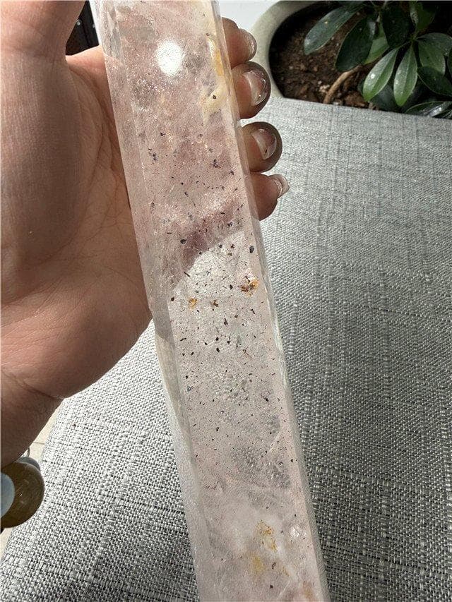 AAA級天然高透明度スーパーセブン入り水晶六角柱YT10B2/293B03A