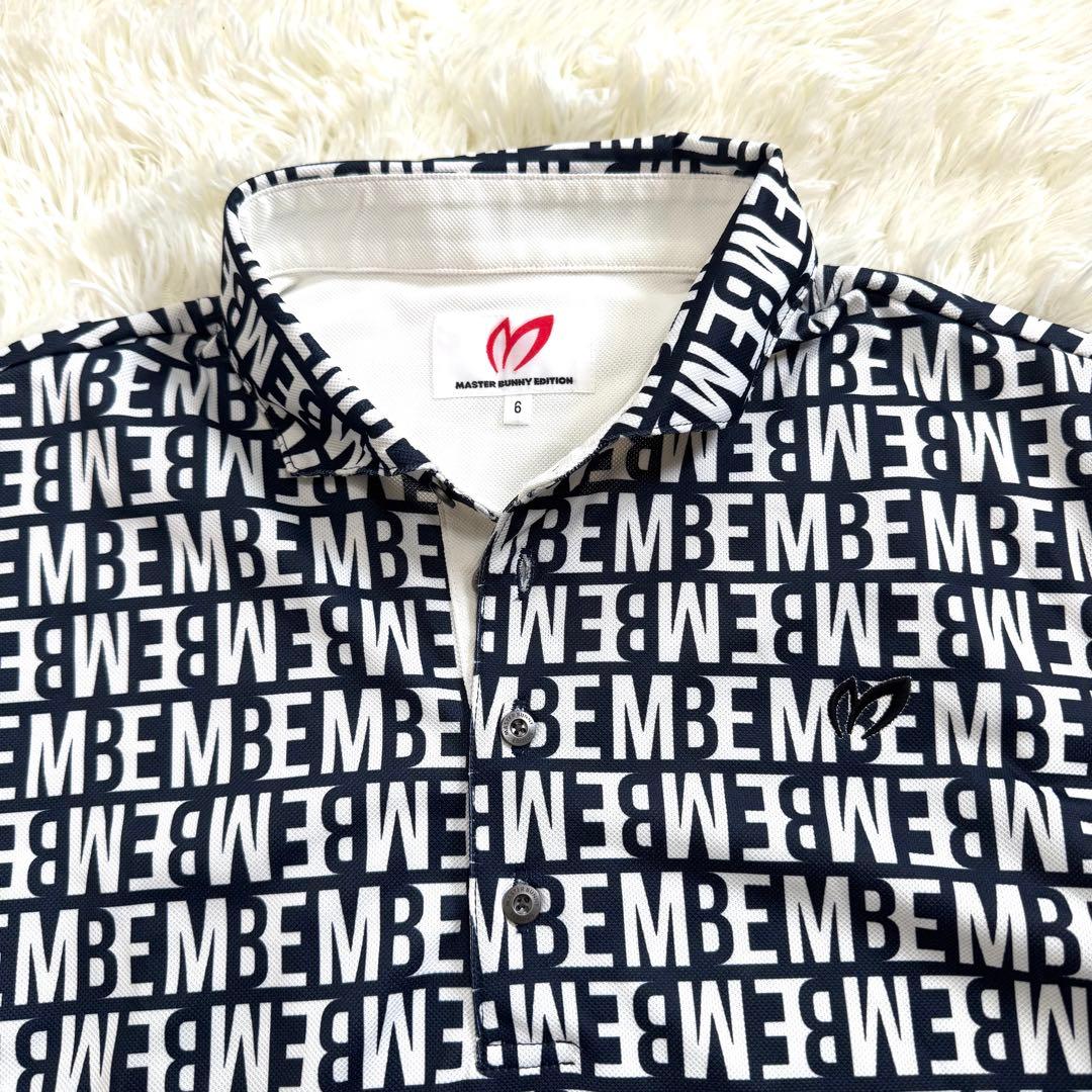 【新品同様】マスターバニーエディション　ロゴ刺繍　半袖ポロシャツ　XL ブラック