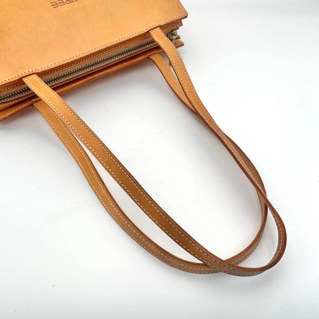 美品✨　BREE ブリー　トートバッグ　ワンショルダー　ヌメ革　オールレザー