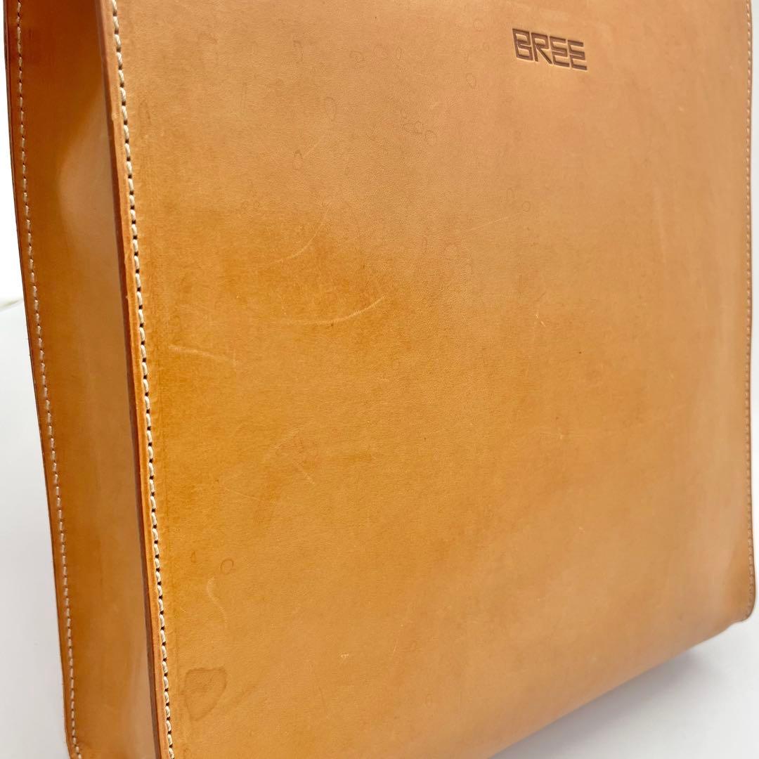 美品✨　BREE ブリー　トートバッグ　ワンショルダー　ヌメ革　オールレザー