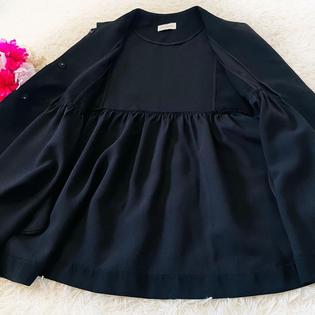 美品☆ BARNYARDSTORM パール ペプラム ベスト ノースリーブ 黒