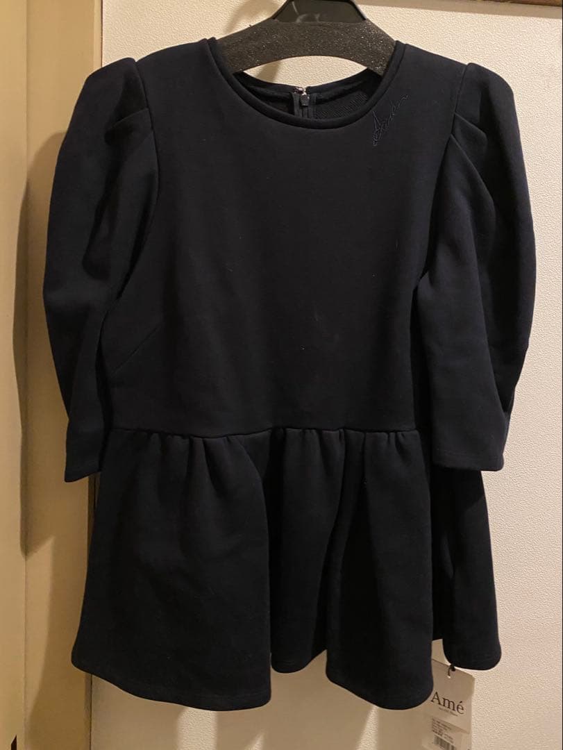 アメノチハレ　コンフォートペプラムプルオーバー　ネイビー　新品！！