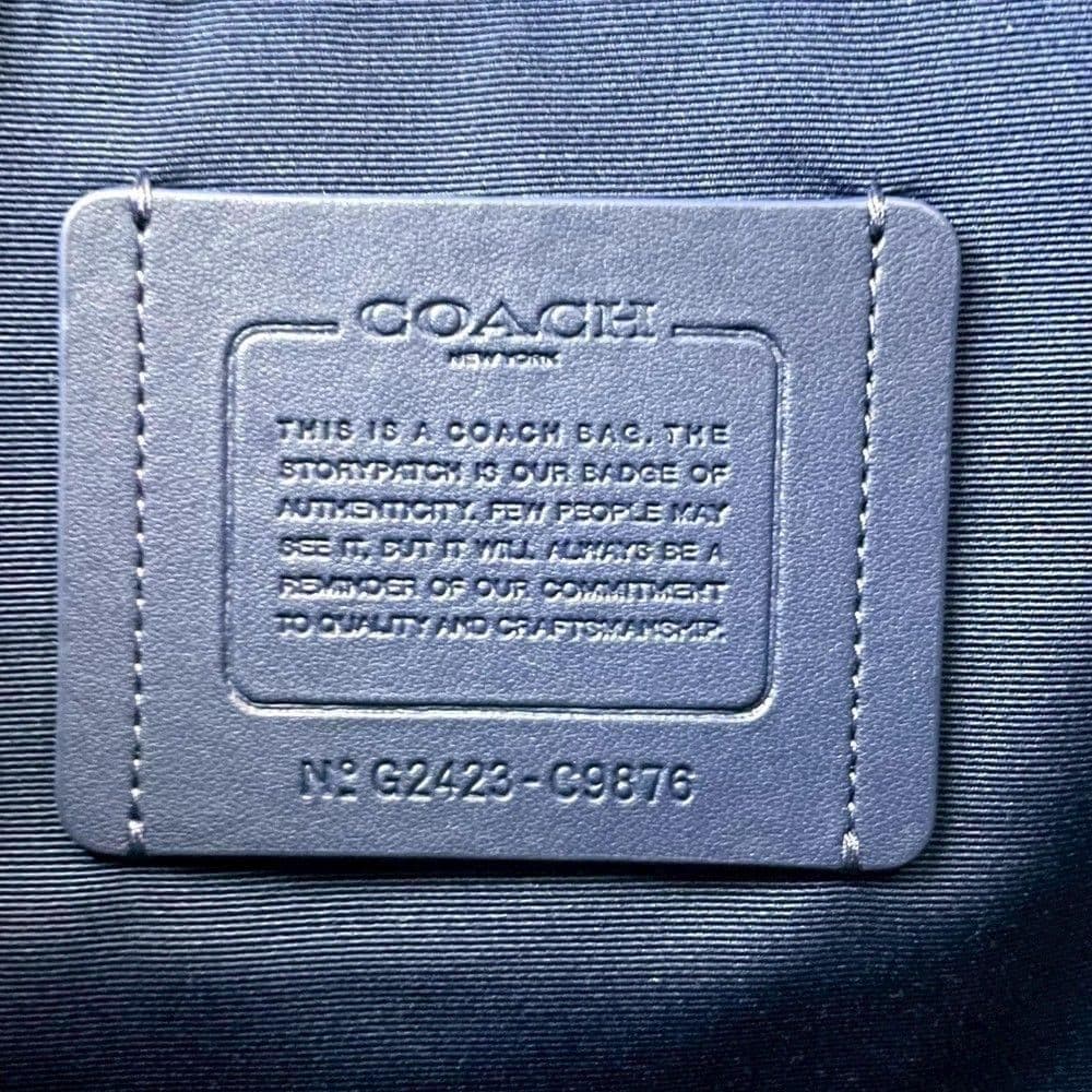 未使用タグ有 コーチ サリバン トートバッグ ビジネス A4可 レザー 紺