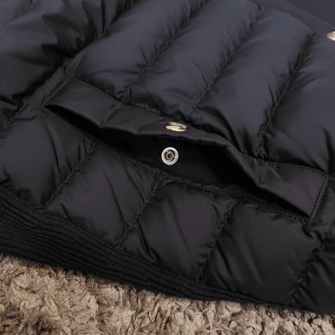 極美品 モンクレール ニット×ダウンベスト ハイブリッド メンズ ネイビー L