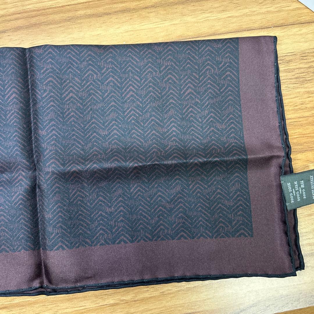 Berluti シルクハンカチ ヘリンボーン