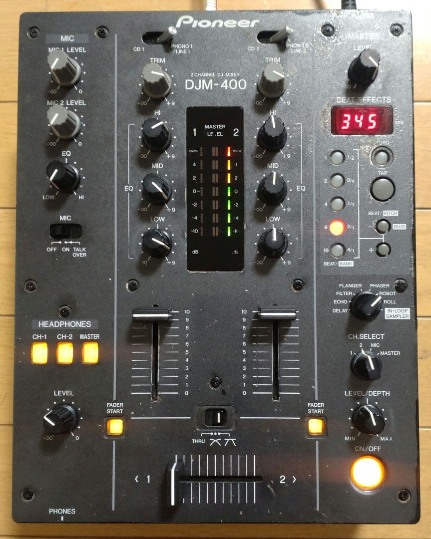 Pioneer　DJM-400　動作確認済み　クロスCHフェーダー 交換