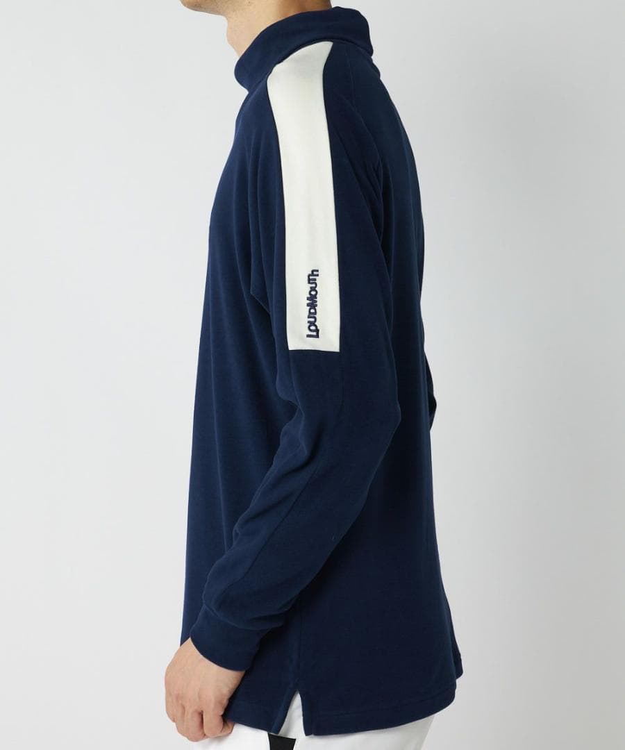 ★秋冬★ラウドマウスゴルフ★両面起毛スムース タートルネックシャツ★LL/NV