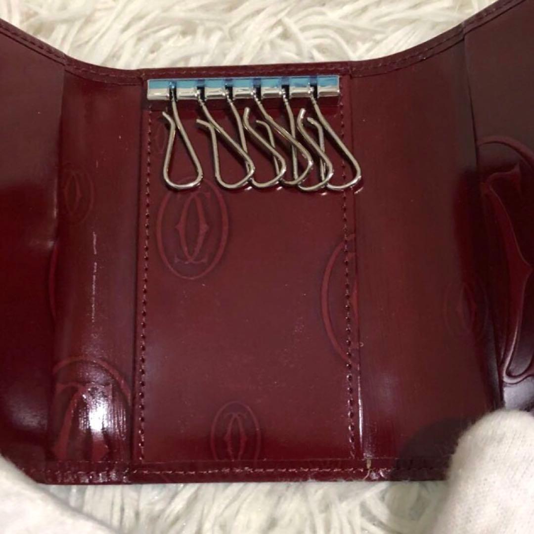 未使用✨カルティエ ハッピーバースデー レザー 6連キーケース エナメル