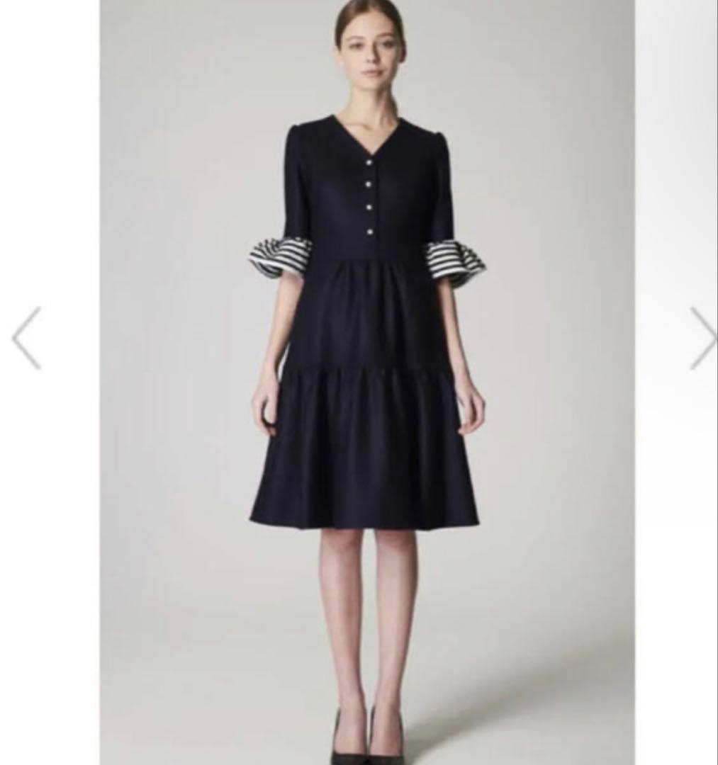 ボーダーズアットバルコニー ウールジャージドレス ワンピース