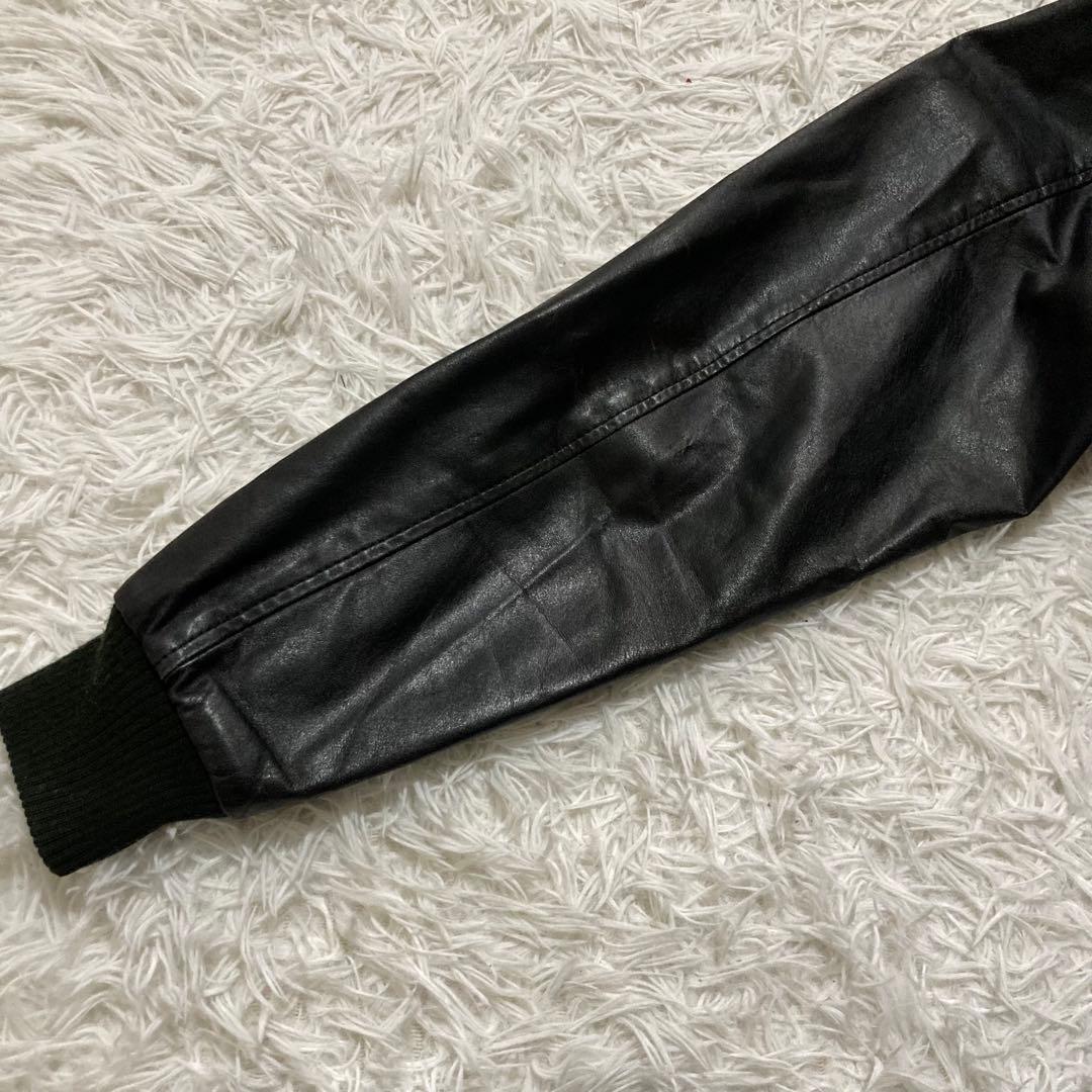 ブガッティ Bugatti 黒レザージャケット　スタンドカラー LLサイズ