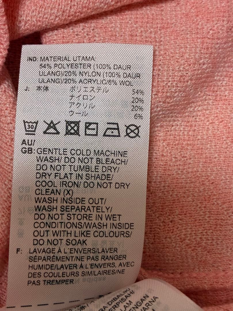 新品✨アディダス ゴルフ ハンドトゥースピンクニット＆裏起毛スカート セット M