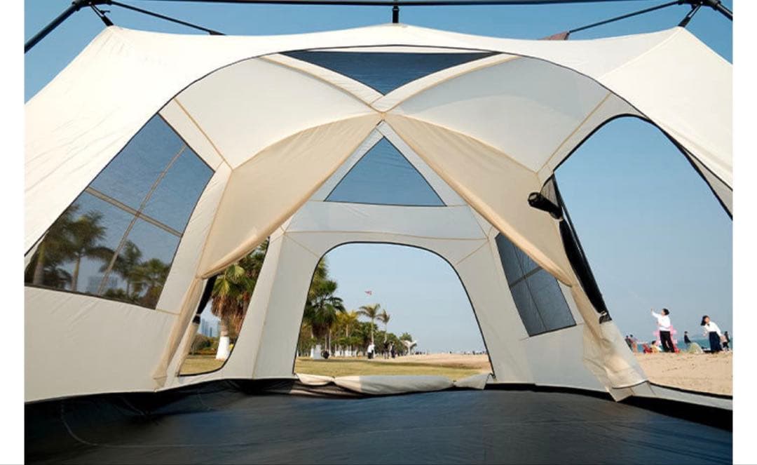 キャンプテント 4～6人用アウトドアテント 防風防水防塵 防虫 通気性