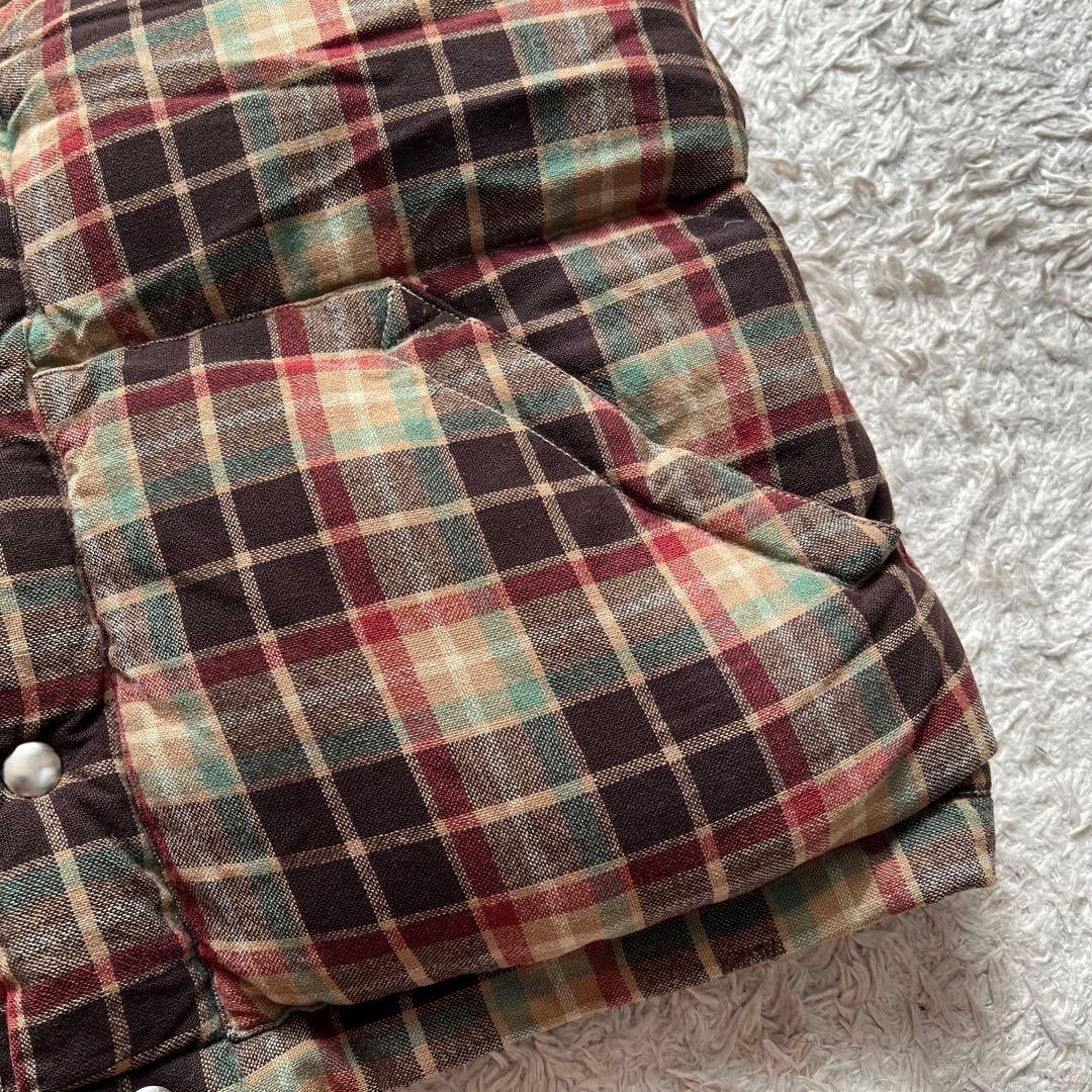 クレセントダウンワークス/チェックウール/ダウンベスト/USA製