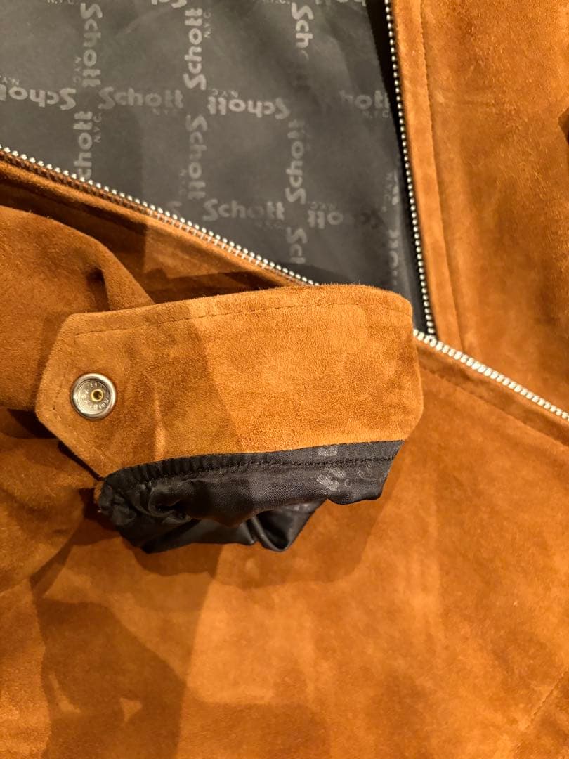 春物最終セール　B&Y別注Schott スエードブルゾン レザージャケット