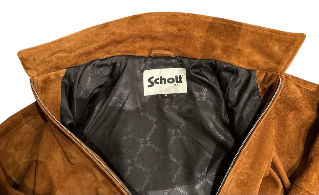 春物最終セール　B&Y別注Schott スエードブルゾン レザージャケット