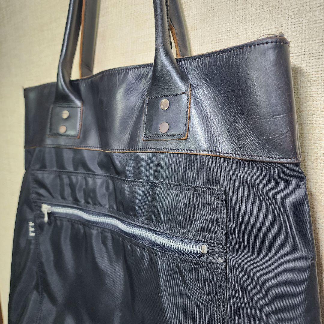 Yohji Yamamoto A.A.R ナイロン レザー トートバッグ A3可