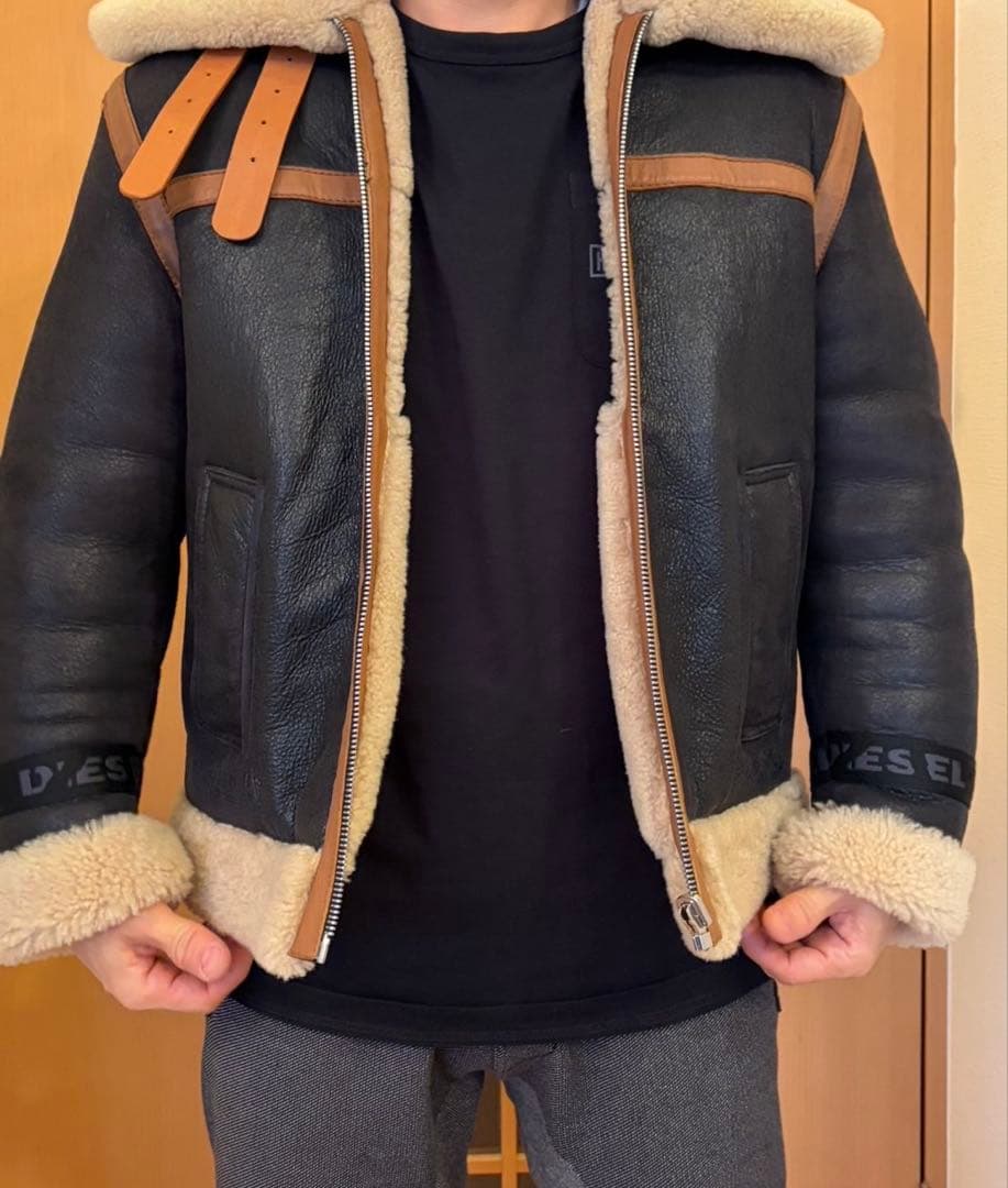 ディーゼル ムートンレザージャケット B-3タイプ XS DIESEL