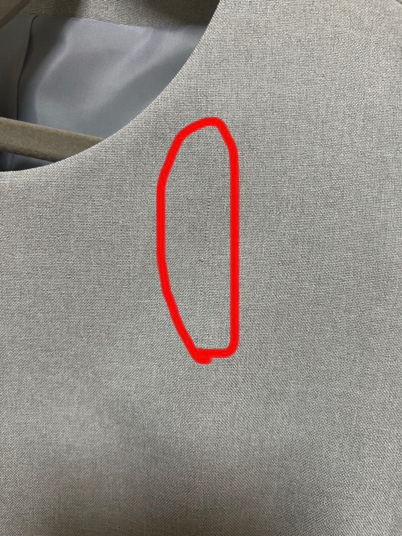 OUR きれいめ2WAYペプラムベスト（グレー）卒園・入学式に