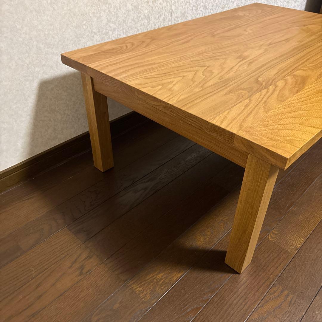 【美品】無印良品 無垢材 ローテーブル オーク材 900mm