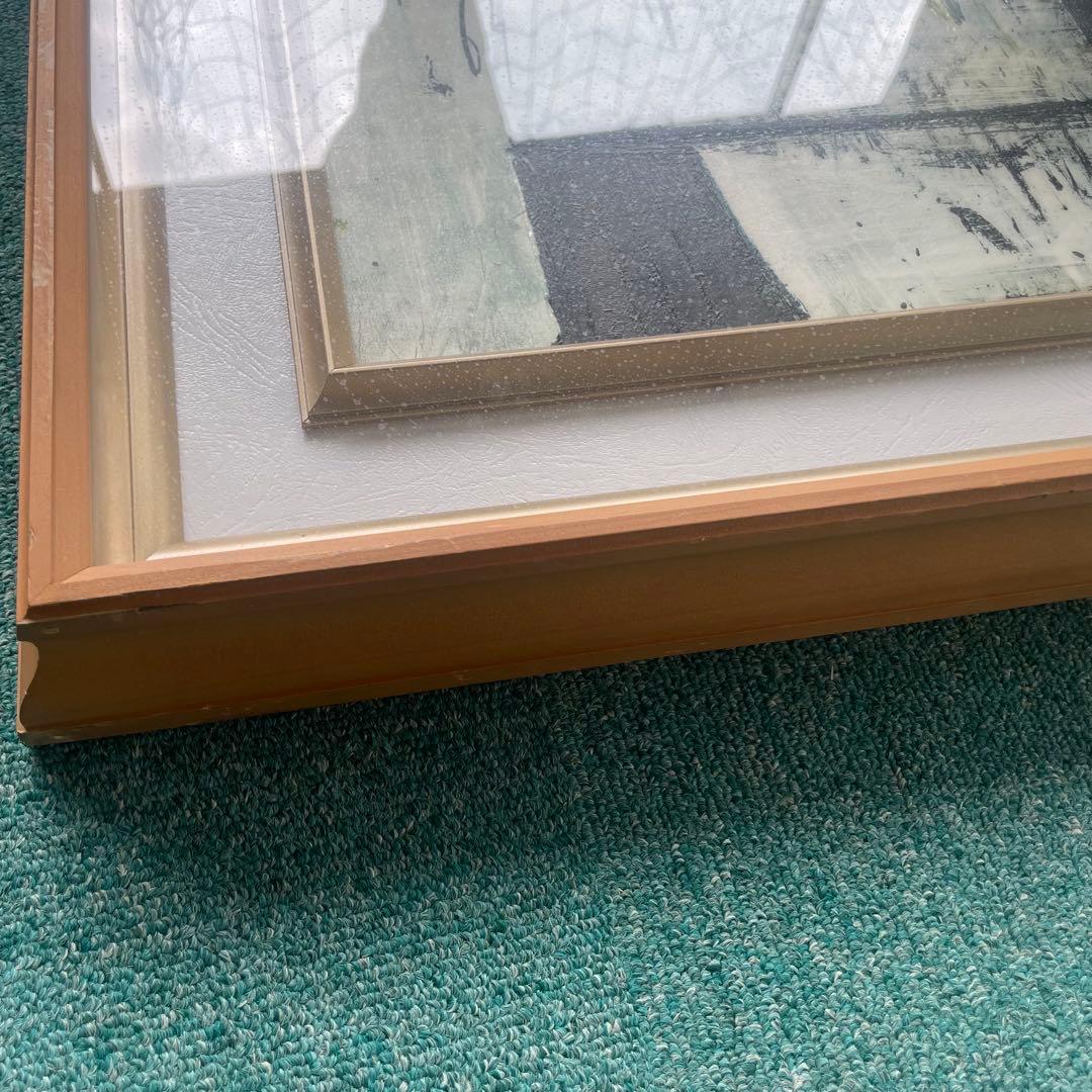 ベルナール・ビュフェ 油彩画 額付き約67cm×78.5cm