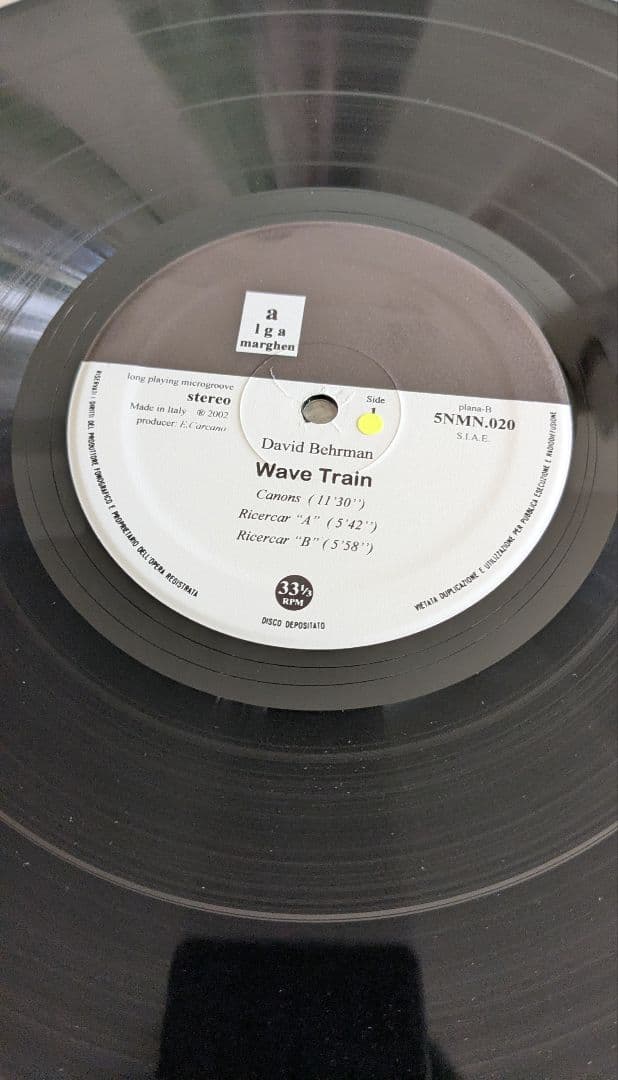 David Behrman Wave Train レコード