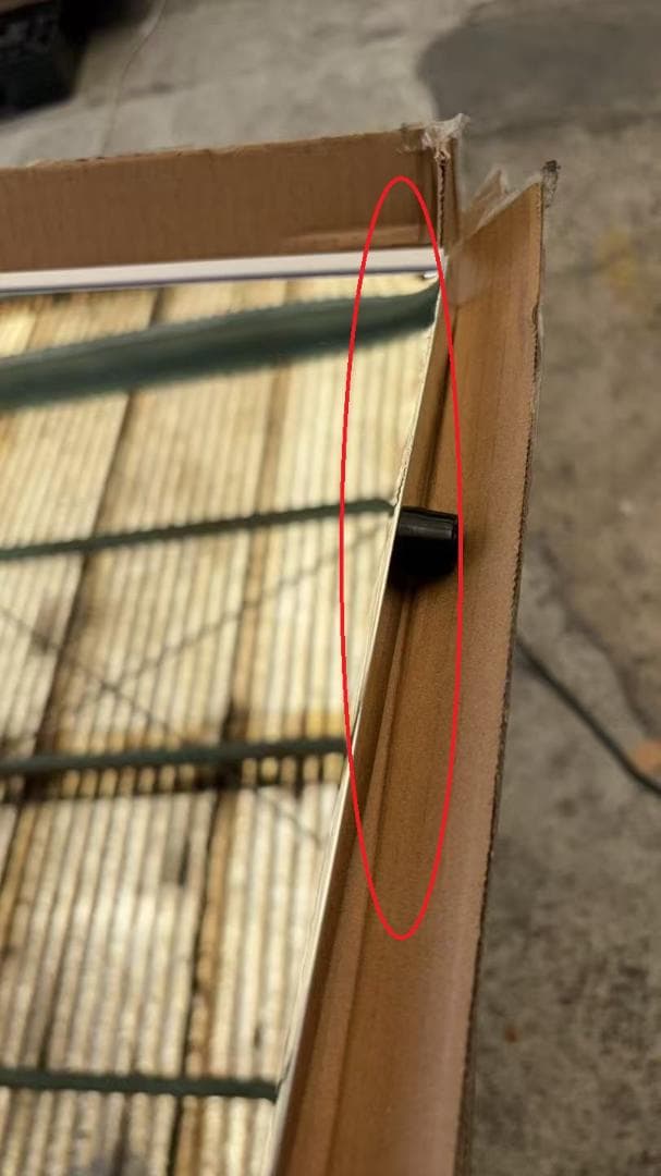 【中古】ダンスミラー 割れない鏡 幅60x160cm 姿見 白色 9番