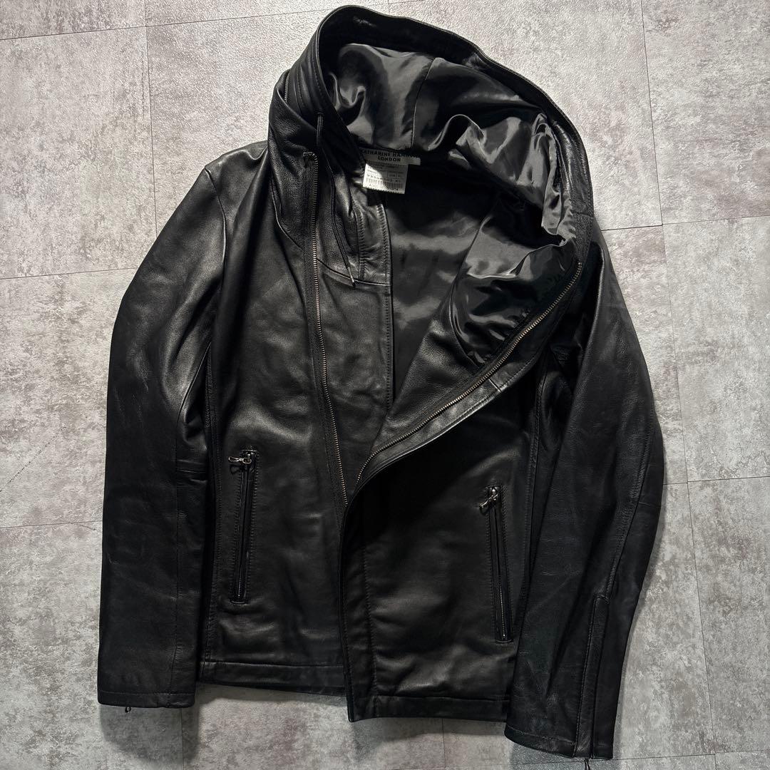 ジャケット・アウター KATHARINE E HAMNETT leather blouson XL