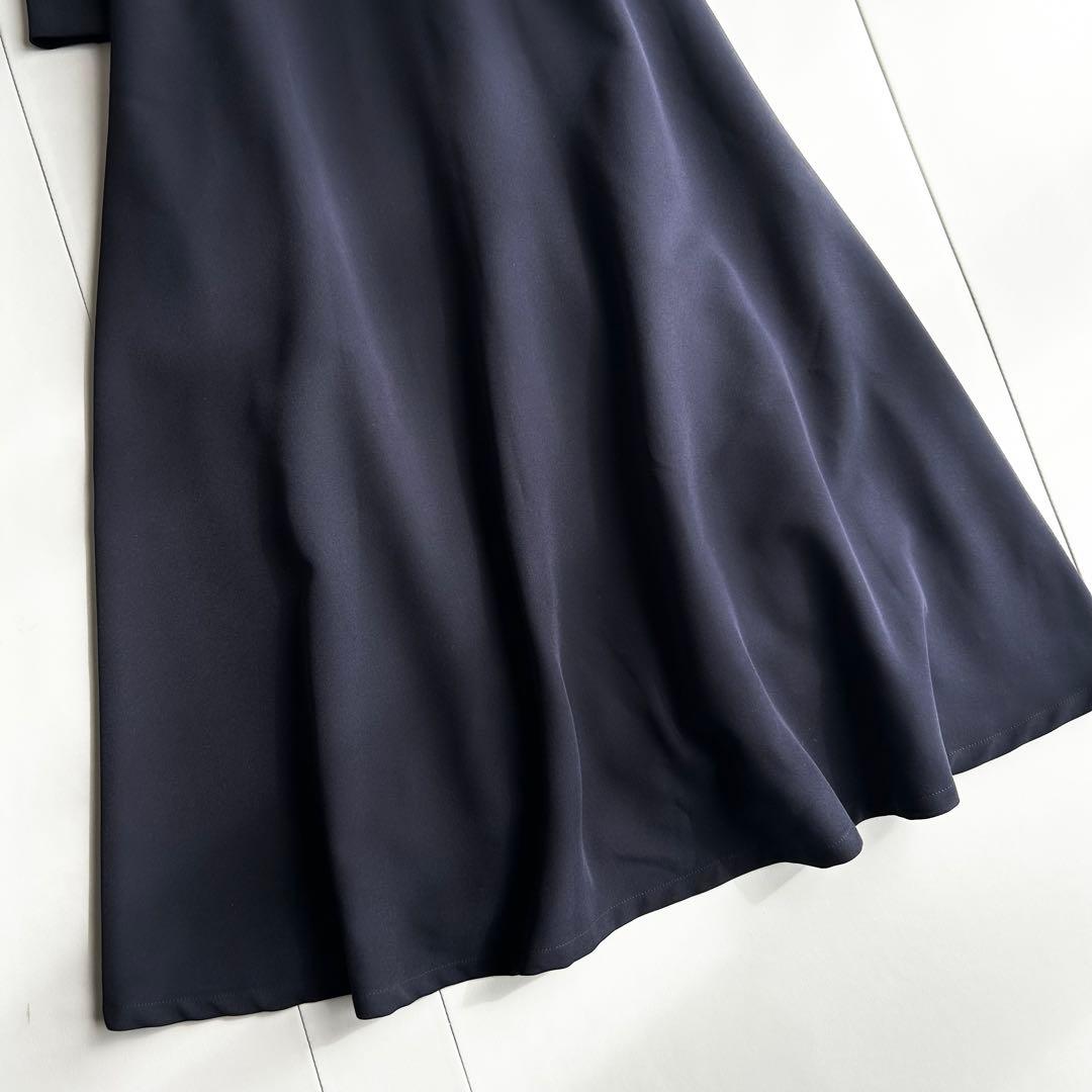 ST.ROONEY クレリックフレアワンピース ネイビー 襟付き 小柄向け 入学